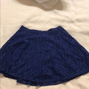 Royal blue lace circle skirt size 6, topshop